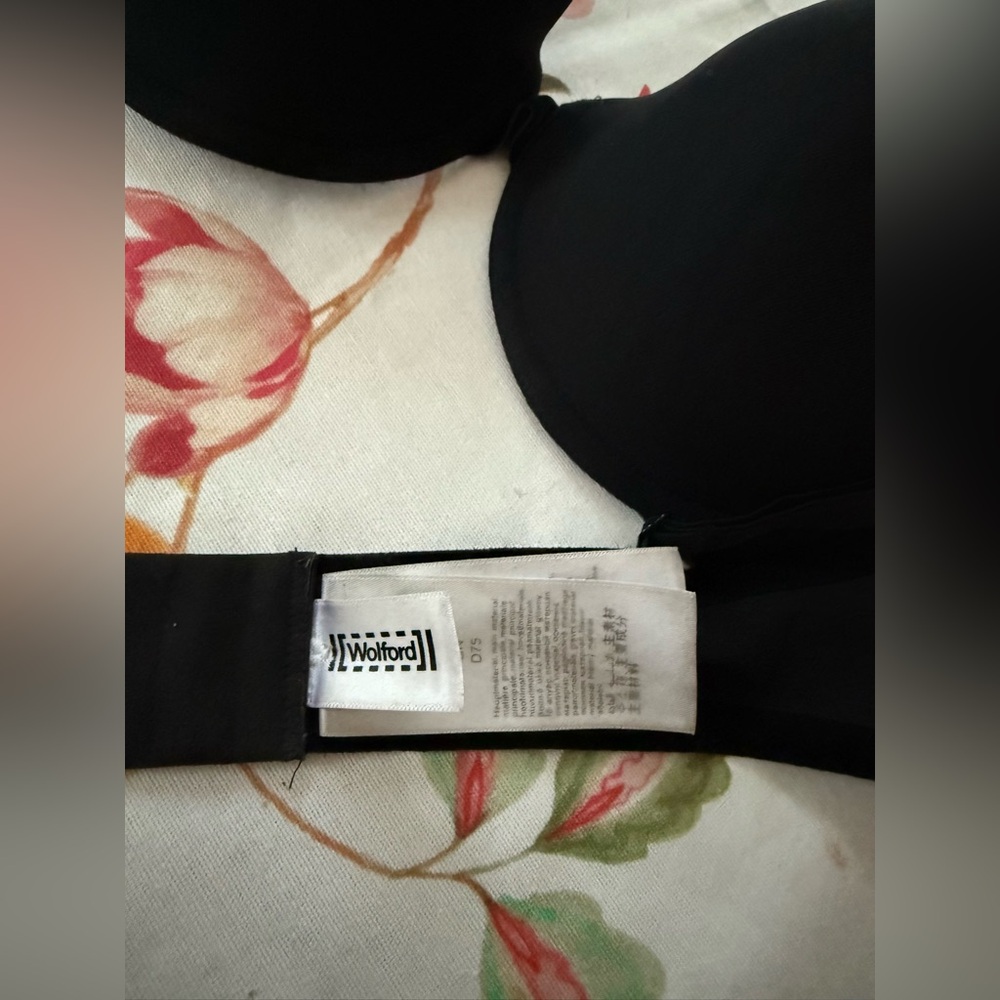 Elegant Black Women's Bra size 34D [Wolford brand bra eye& hook back closure - Picture 13 of 16